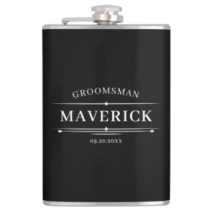 Moderne Groomsmen Gift Classic Bruiloft Favor Cust Heupfles