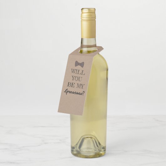 Moderne Groomsmen Proposition Bière Étiquettes (Incliné)