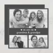 Moderne grootouders Dag zwart-wit foto (Voorkant / Achterkant)