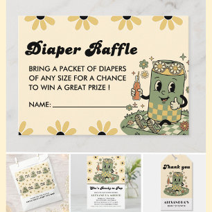 Moderne Groovy Daisy Sage Groen Ze Is Klaar Om Te Informatiekaartje