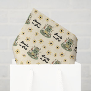 Moderne Groovy Daisy Sage Groen Ze is klaar om te  Tissuepapier