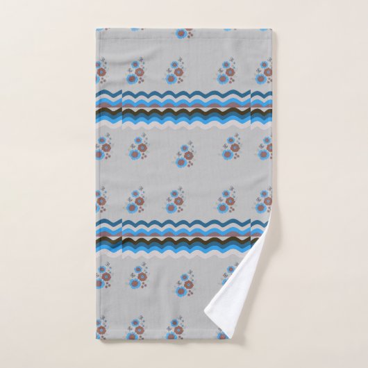 Moderne groovy en bloemig bad handdoek (Handdoek)