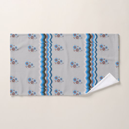 Moderne groovy en bloemig bad handdoek (Handdoek)