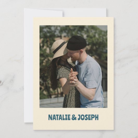 Moderne Groovy Floral Kleurrijke Retro Bold Bruilo Kaart (Achterkant)