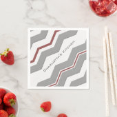 Moderne grote Chevron met elke kleur en tekst Servetten (Insitu)
