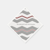 Moderne grote Chevron met elke kleur en tekst Servetten (Hoek)