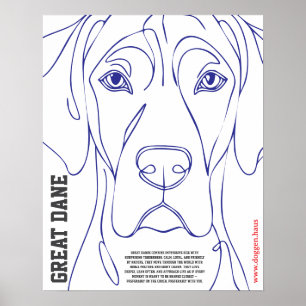 Moderne Grote Deense Poster groen