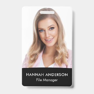 Moderne Grote Foto Medewerker QR ID Badge
