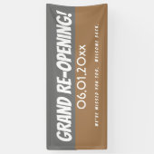 Moderne Grote Heropening Business Spandoek (Verticaal)
