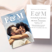 Moderne grote Monogram Initialen Foto Save The Date