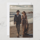 Moderne Grote Namen Olijfgroen Foto Bruiloft Save The Date (Achterkant)