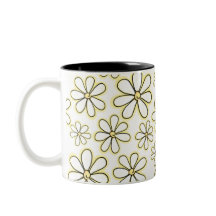 Moderne grote witte en gele alk Daisies