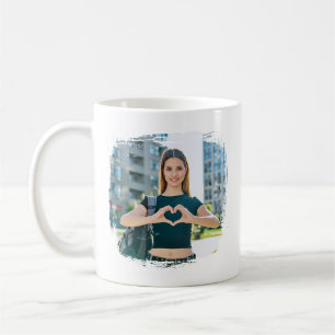 Moderne Grunge-randfoto Koffiemok