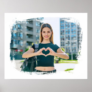 Moderne Grunge-randfoto Poster