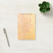 Moderne Grungy Perzik Gouden Textuur Gepersonalise Post-it® Notes (Kantoor)