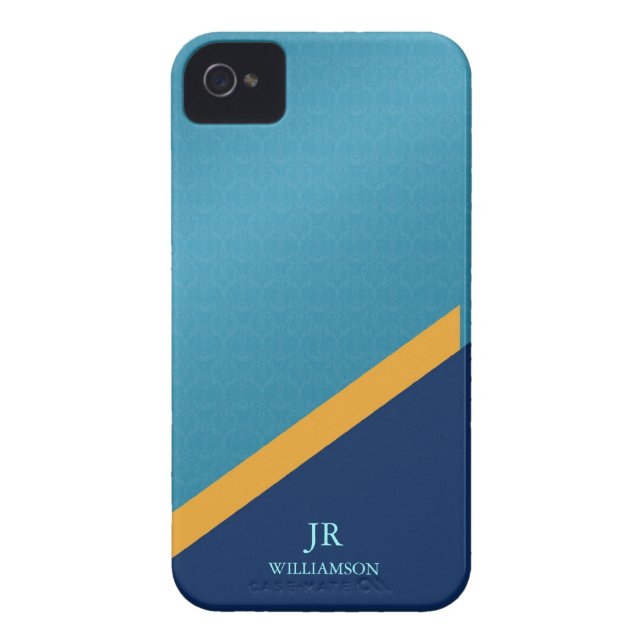Moderne Guy Damask iPhone4 Hoesje-Mate™ Case-Mate iPhone Case (Achterkant)