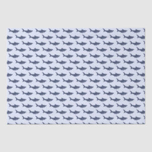 Moderne haai Baby Waterverf Blue Birthday Kinder Tissuepapier