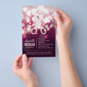 Moderne haarlijst - Roze glitter Sparkle Flyer (Hand)