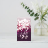 Moderne haarlijst - Roze glitter Sparkle Visitekaartje (Staand voorkant)