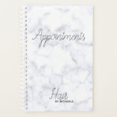 moderne haarstylist met een grijze marmer planner (Voorkant)