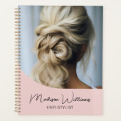 Moderne Hair Stylist Salon Custom Photo Script Roz Planner (Voorkant)