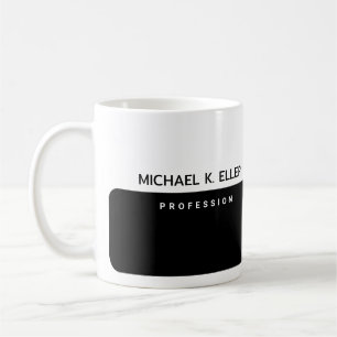 Moderne Half-Black halve-witte koffie Mok met naam