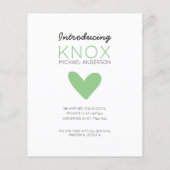 Moderne Hallo Aankondiging geboorte met fotobudget Flyer (Achterkant)