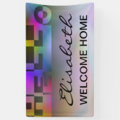 Moderne HALLO Banner + je rug. en ideeën (Verticaal)