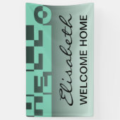 Moderne HALLO Banner + je rug. en ideeën (Verticaal)