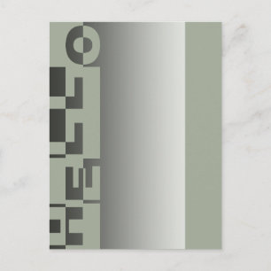 Moderne HALLO Banner + je rug. en ideeën Briefkaart