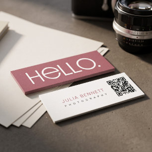 Moderne "Hallo" typografie ontwerp Mini Visitekaartje