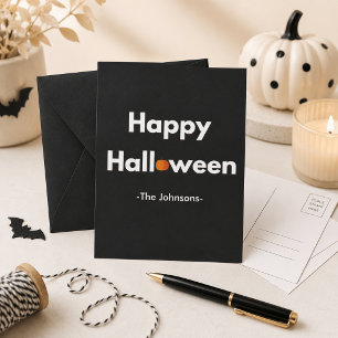 Moderne Halloween-ansichtkaart – Gepersonaliseerd Briefkaart