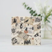 Moderne  halloween briefkaarten (Staand voorkant)
