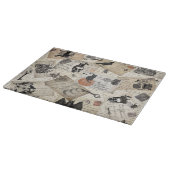 Moderne halloween briefkaarten snijplank (Hoek)