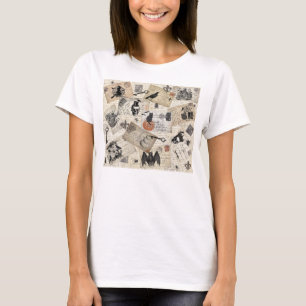Moderne Halloween briefkaarten T-shirt