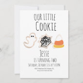 Moderne Halloween Cookie Geest Spin Verjaardag Kaart (Voorkant)