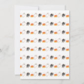 Moderne Halloween Cookie Geest Spin Verjaardag Kaart (Achterkant)