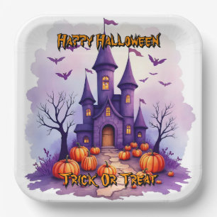 Moderne Halloween Griezelen Cute Collectie Papieren Bordje