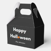 Moderne Halloween gunstbox – gepersonaliseerd Bedankdoosjes (Achterkant)