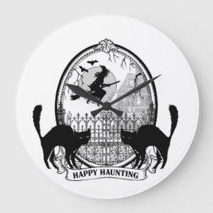 moderne  Halloween-heks Grote Klok