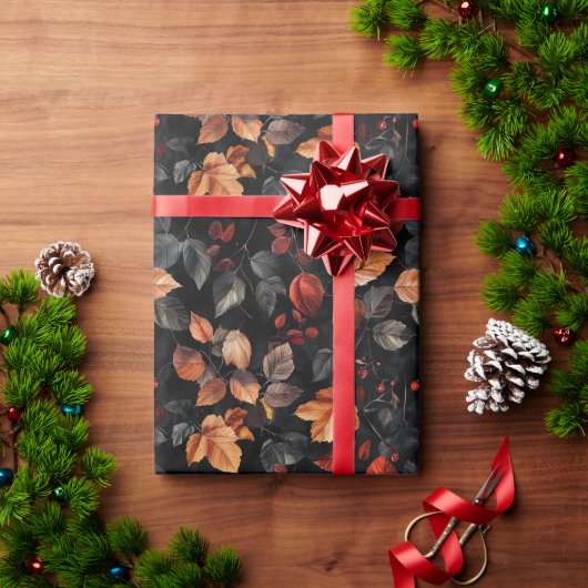 Moderne Halloween herfstbladeren Cadeaupapier (Feestdagen Geschenken)