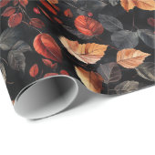 Moderne Halloween herfstbladeren Cadeaupapier (Rol Hoek)