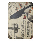 moderne halloween kraai en schedel badmat (Voorkant Verticaal)