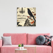 moderne  halloween kraai en schedel canvas afdruk (Insitu (Woonkamer))