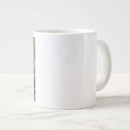 moderne  halloween kraai en schedel jumbo mok (Voorkant rechts)