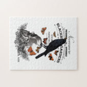 moderne  halloween kraai en schedel legpuzzel (Horizontaal)