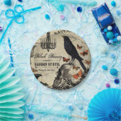 moderne  halloween kraai en schedel papieren bordje (Feest)