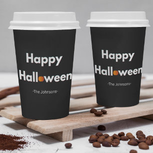 Moderne Halloween papieren bekers – gepersonalisee