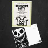 Moderne Halloween Party Duivelsschedel Briefkaart