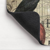 moderne halloween pompoen en kraai muismat (Hoek)